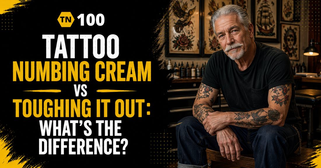 Tattoo numbing cream vs toughing it out, sitting more comfortably with TN100 by Tattoo Numbing Australia