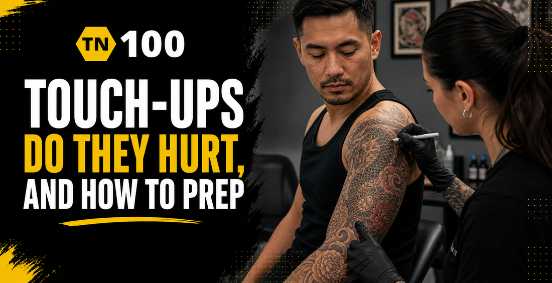 Do tattoo touch-ups hurt, what to expect and how to prepare with TN100 by Tattoo Numbing Australia