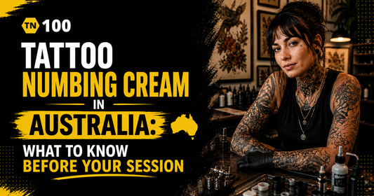 Tattoo numbing cream in Australia, what to know before your session, TN100 tattoo numbing cream by Tattoo Numbing Australia