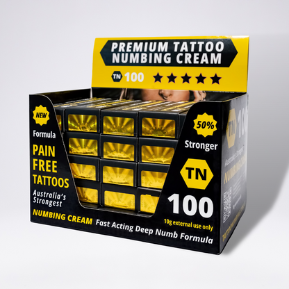 25 Tube Retail Display Pack - TN100 - Premium Tattoo Numbing Cream - 10g Tattoo Numbing Australia