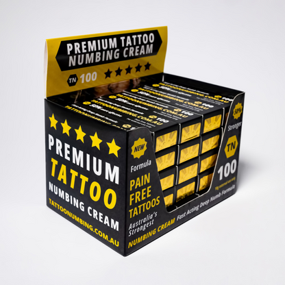 25 Tube Retail Display Pack - TN100 - Premium Tattoo Numbing Cream - 10g Tattoo Numbing Australia